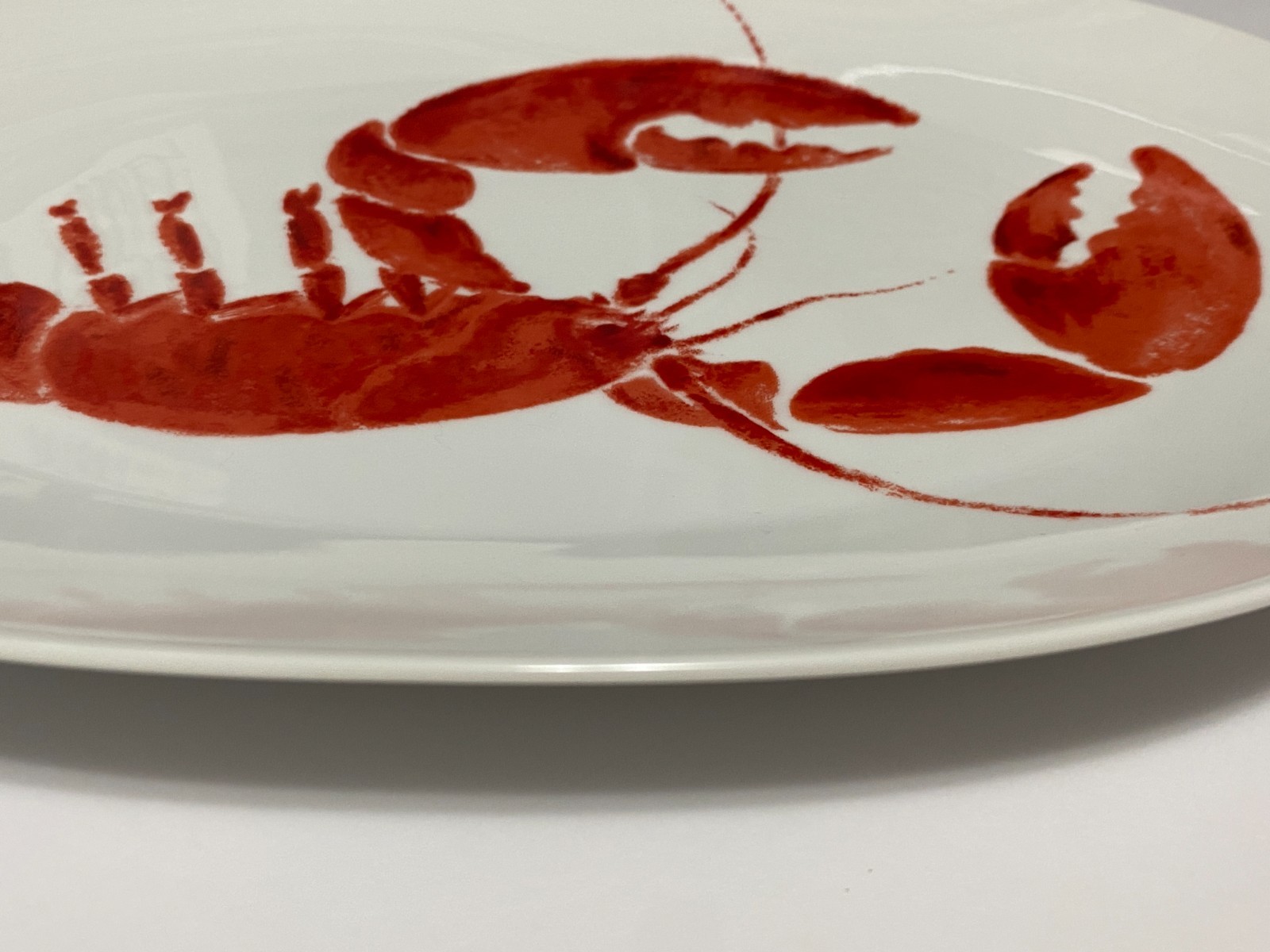 Lobster Serving Platter Studio Nova Red Oval Plate Fine China Y0723 12.5″ x 10″
