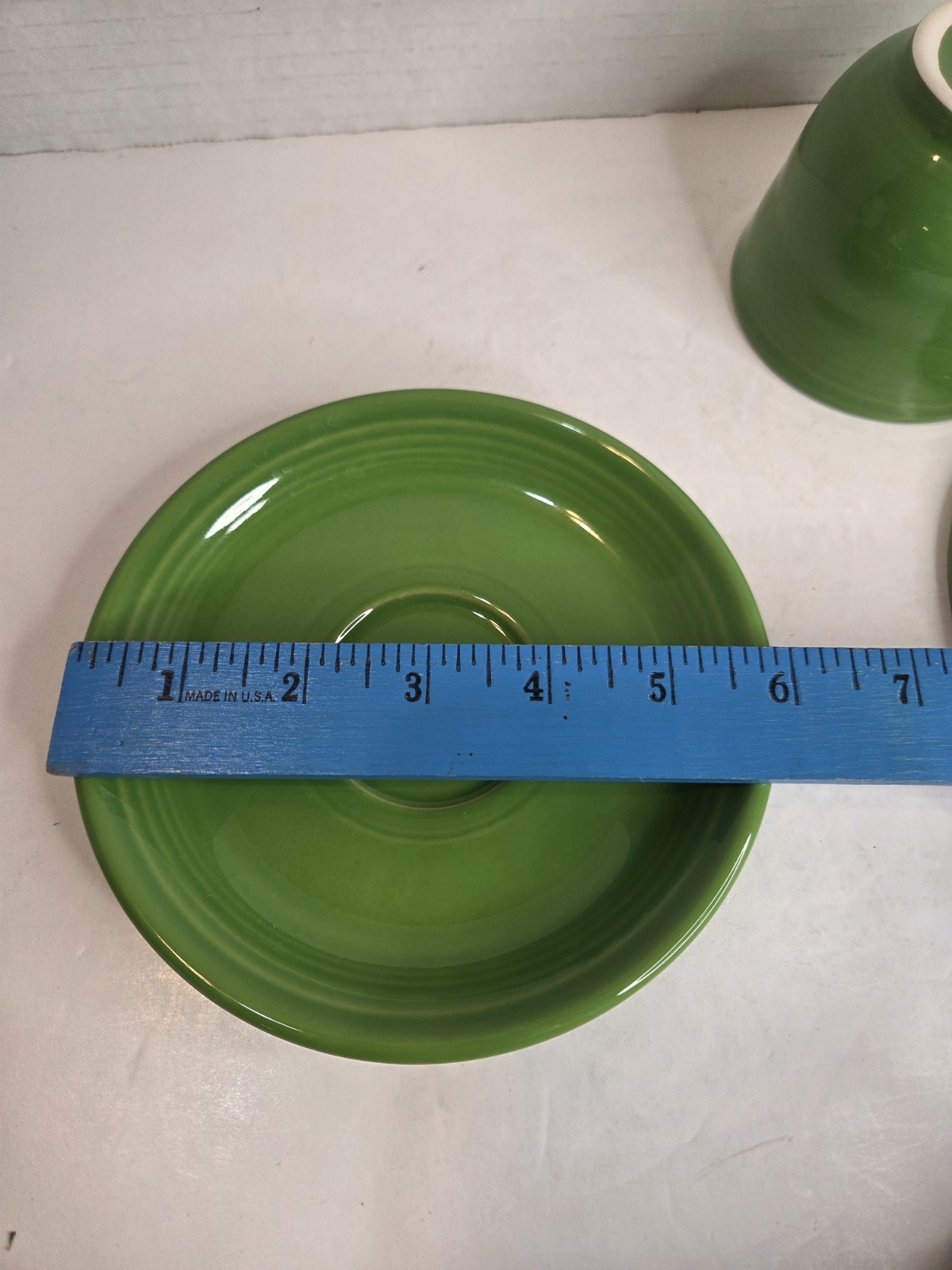 Fiestaware Shamrock Green 2 Cups and Saucers Homer Laughlin Fiesta