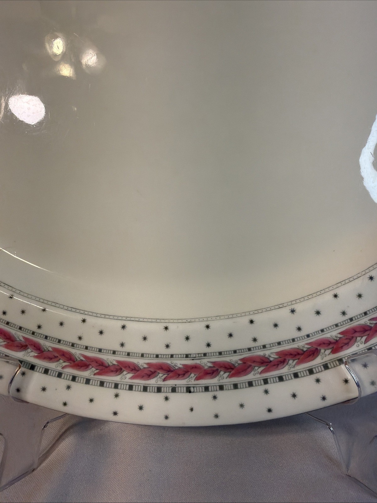 Royal Worcester Alpine Pink 15.5” X 13” Oval Serving Platter Bone China Vintage