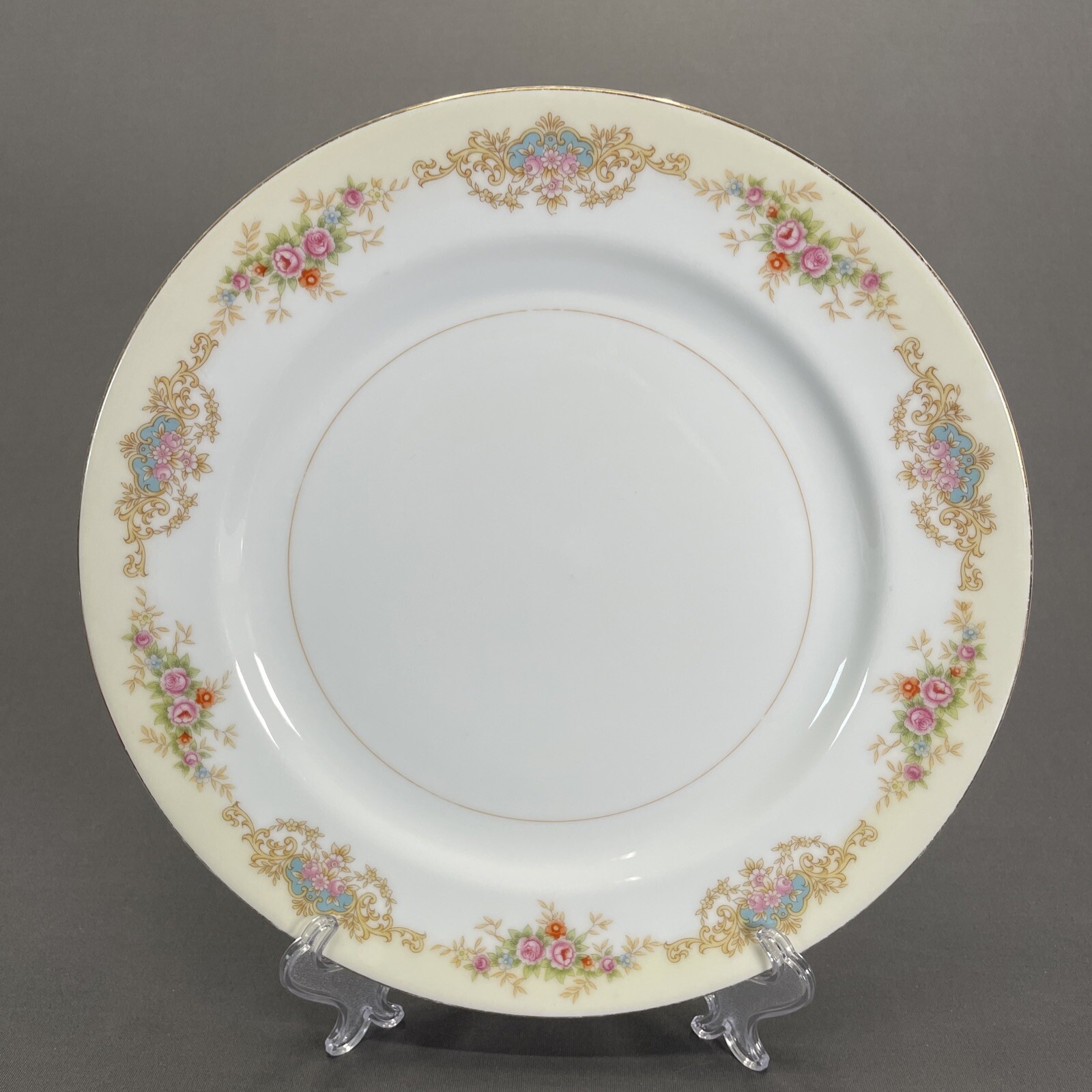Noritake N655 Dinner Plate 9 3/4 Replacement Imperial China Yellow Border Floral