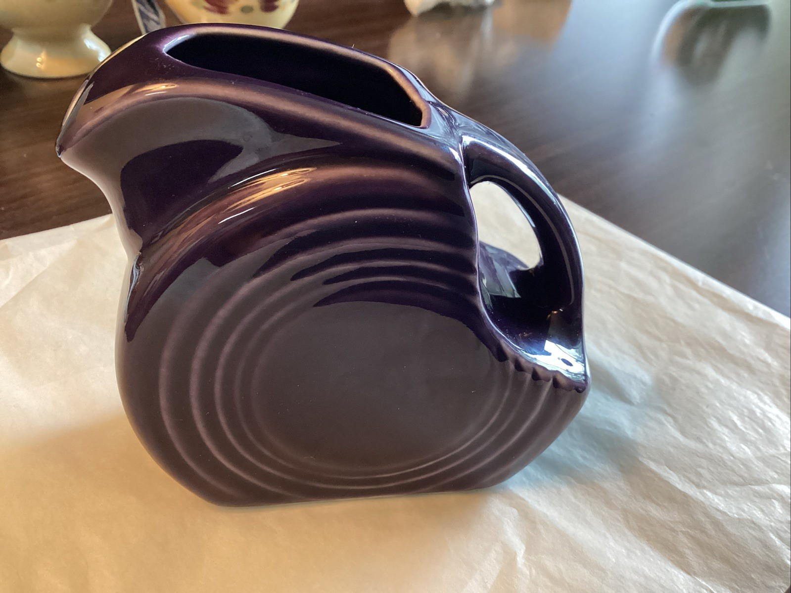 MINI DISK PITCHER creamer DEEP PURPLE NEW FIESTA 5 OZ. RARE