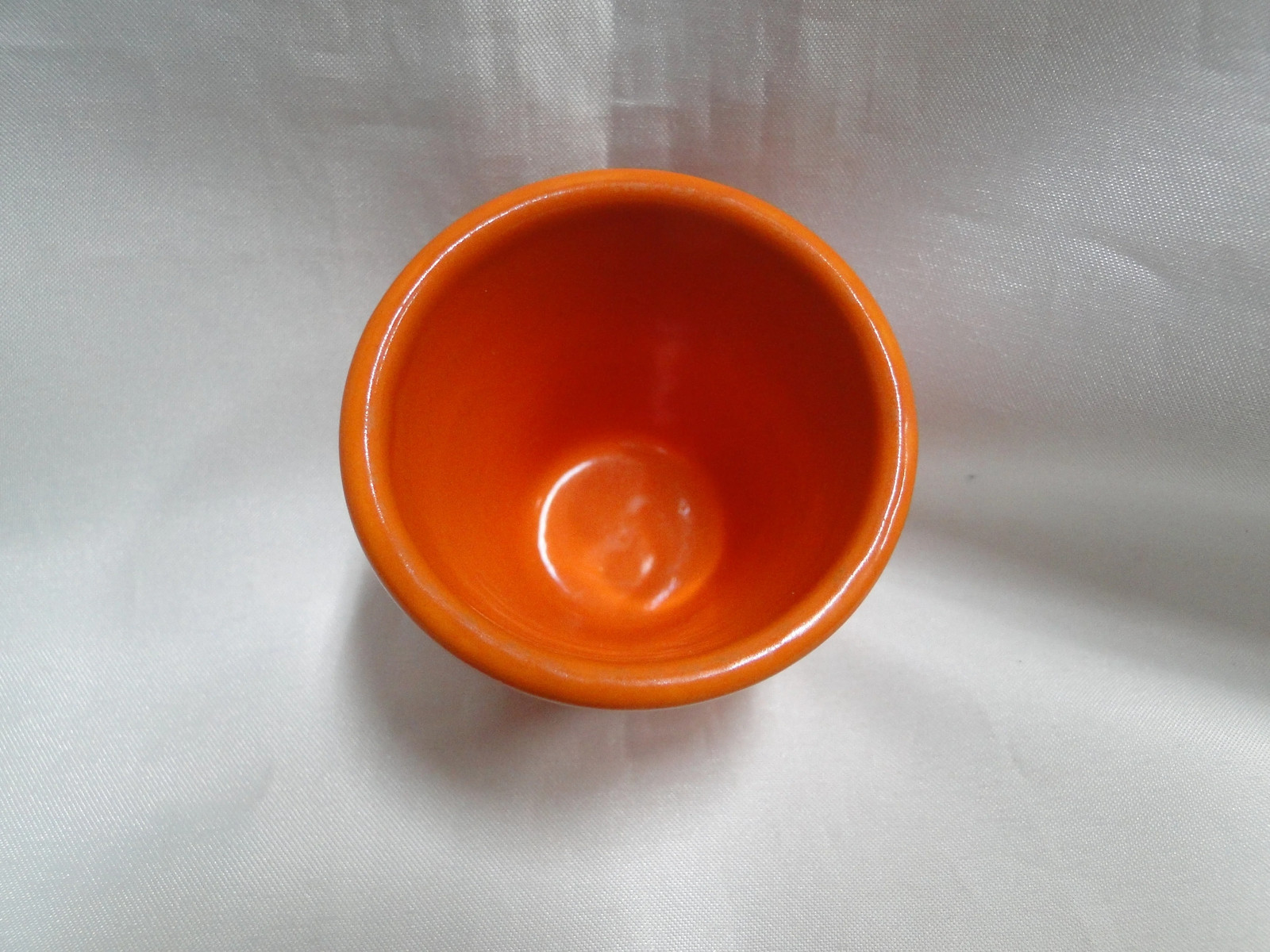Metlox Orange Pottery: Toothpick Holder, 2 1/4″ x 2 1/8″ Tall