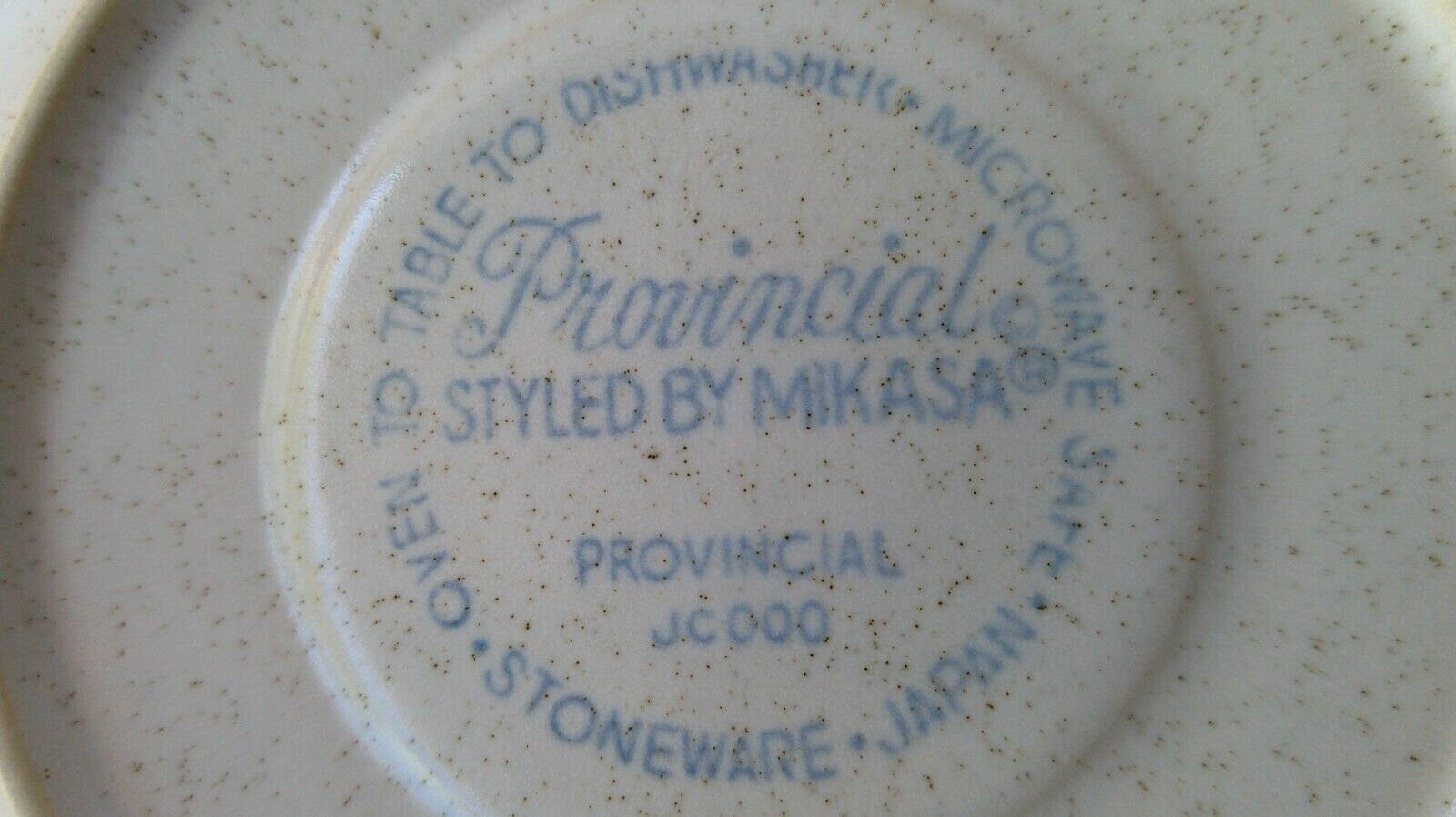 70s Vintage MIKASA Provincial JC000 Set of 2 Stoneware Saucer Plates Replacement