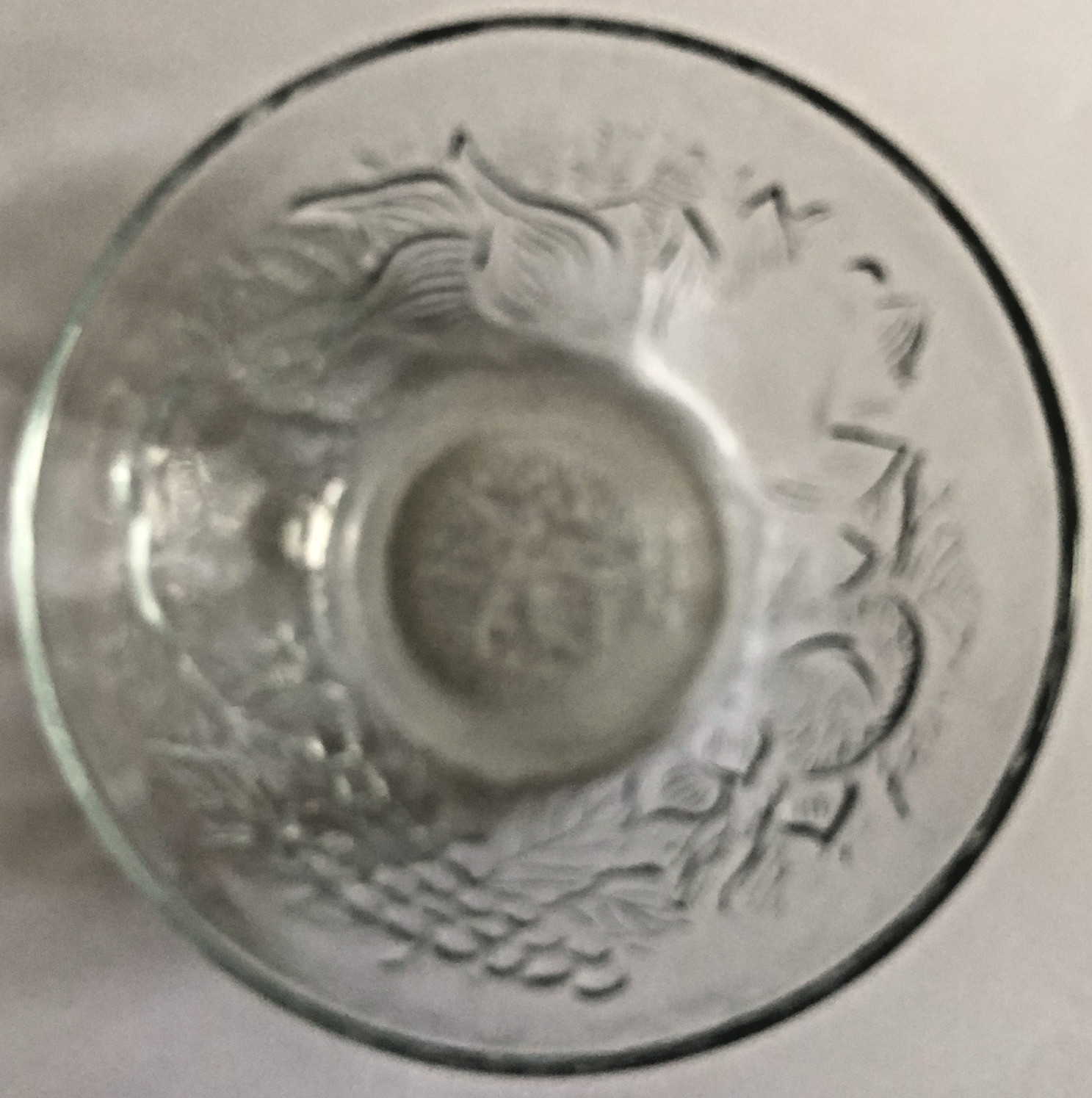 Vtg KIG Indonesia Fruit Garden Bowl 5″ Clear Glass 12 Available Sold Separately