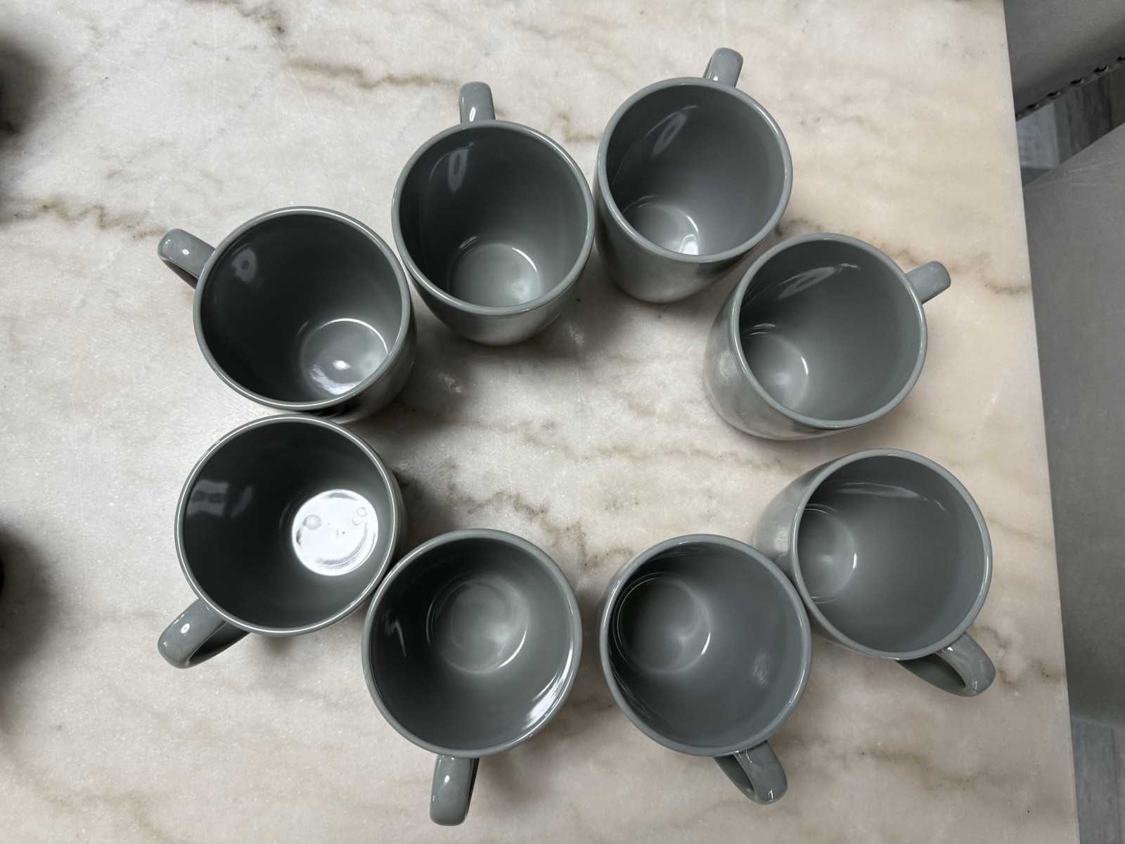 4 Corelle Coordinates Stoneware Stoneware Gray Coffee Mugs Cups 11 Oz