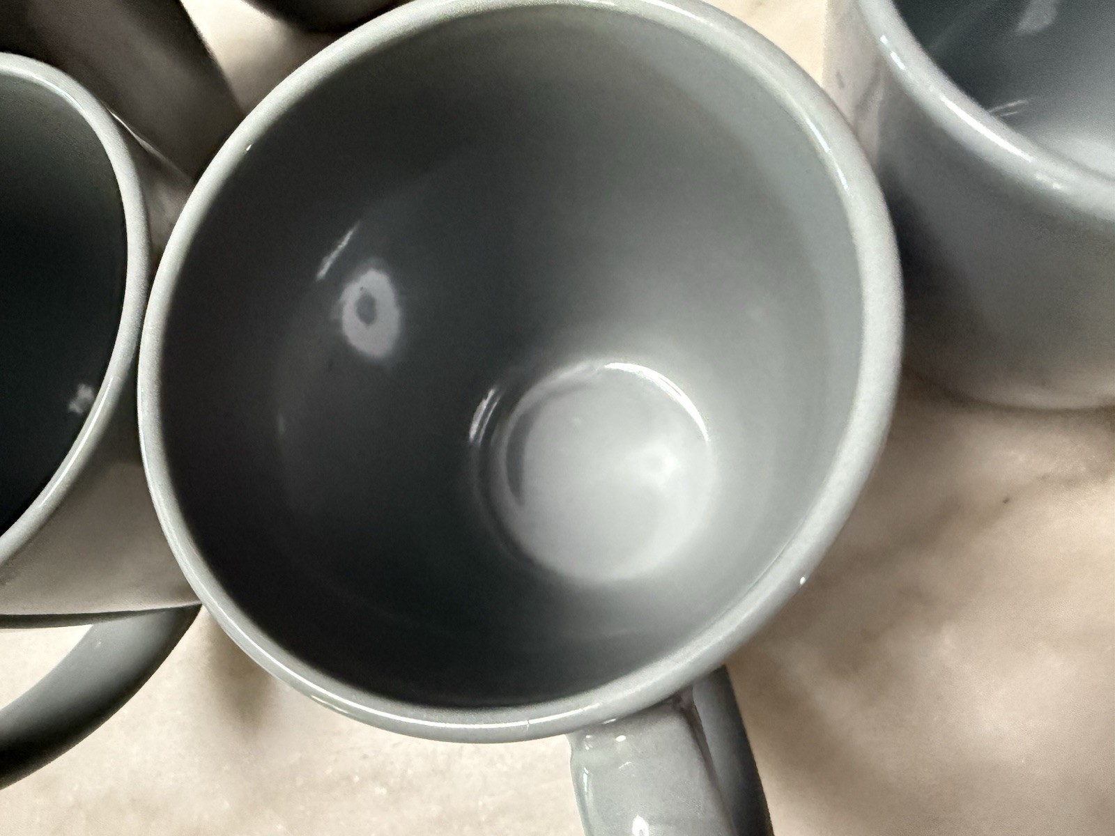 4 Corelle Coordinates Stoneware Stoneware Gray Coffee Mugs Cups 11 Oz