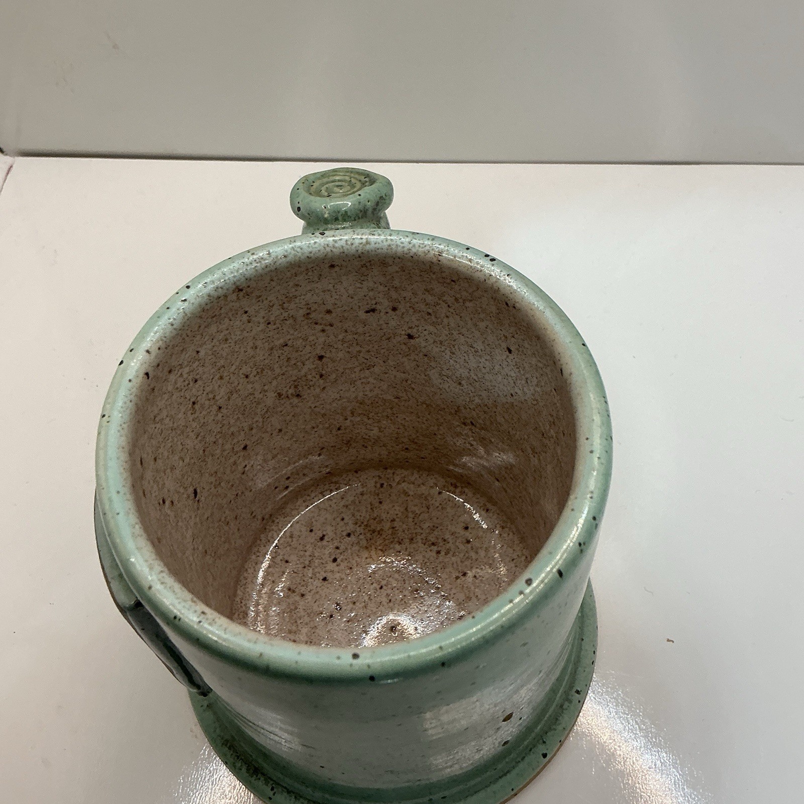 NC Pottery Mug Emerald Isle North Carolina Stoneware Anchor Logo Coastal USA