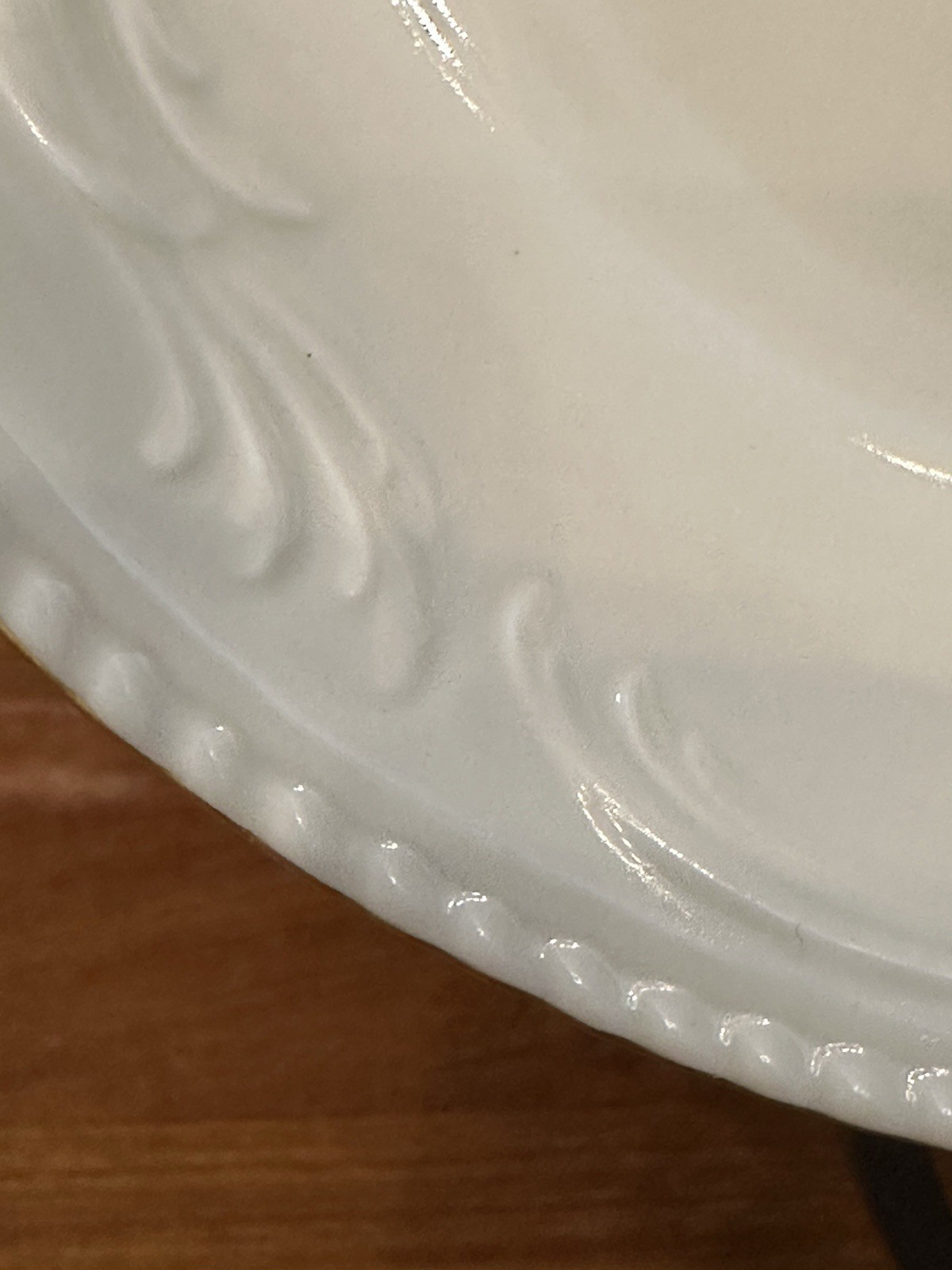 Vintage Rosenthal Embossed Classic Rose White Sanssouci 8.5×13.25″ Platter