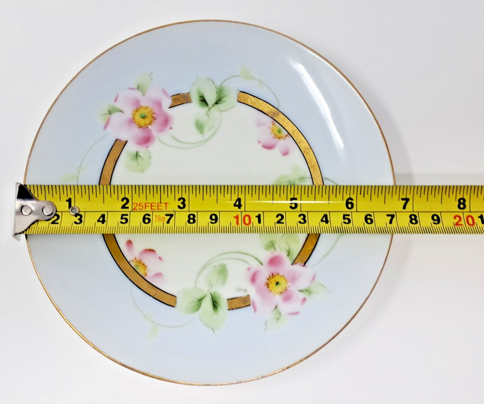 Pickard 6.75″ Dessert Plate antique Hand Painted porcelain c. 1918 pink flowers