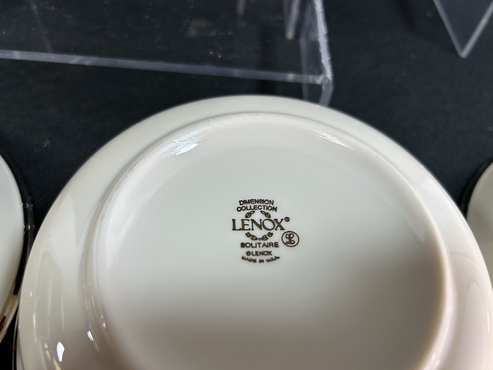 Lenox China Solitaire~(Set of 4)~6 1/4″ All Purpose Bowl~Outlet Mark~A~Excellent