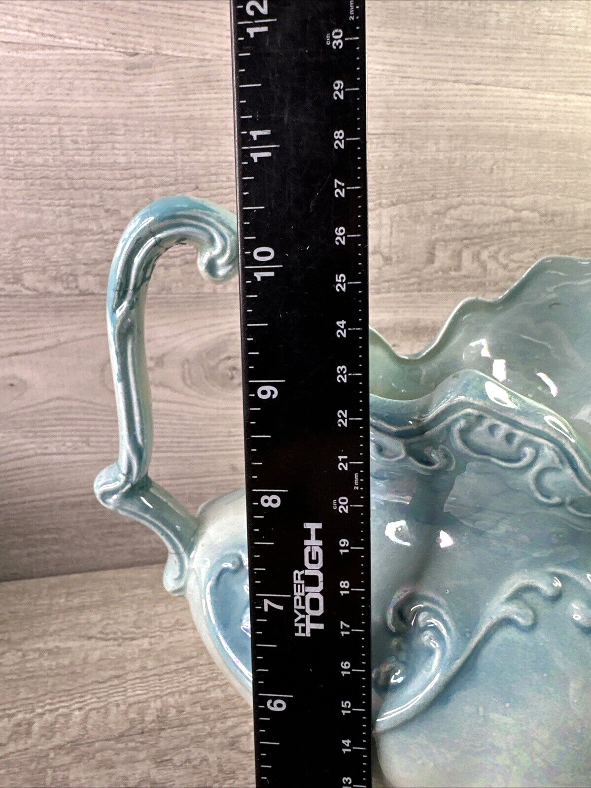 Vintage Arnel’s Blue Pearl Ceramic 10″ Pitcher & 15.5″ Oval Basin Set