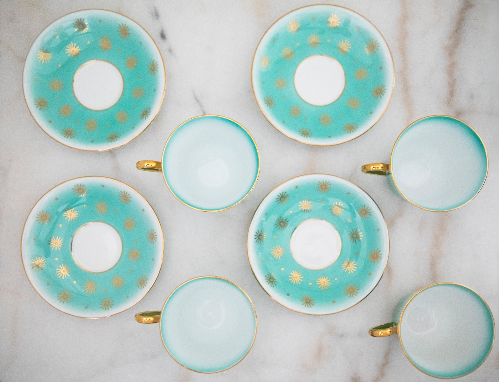 Windsor China England Coffee Tea Set for 4 w/ Creamer Sugar Serving Plate RARE