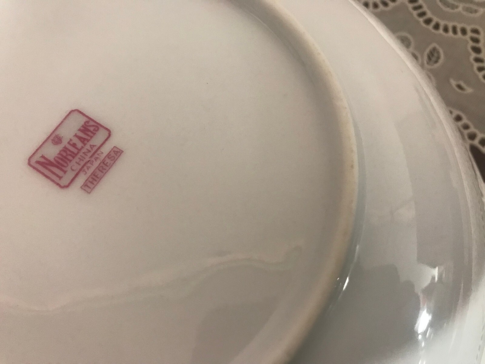 Vintage Theresa Pattern with Platinum Trim by NORLEANS Serving Bowl