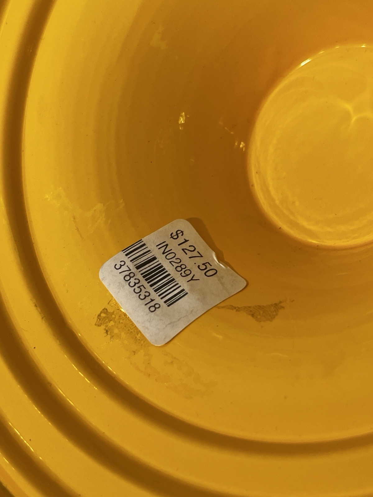 NEW Sunset & Co Yellow Hand painted Floral Cake Stand 13.5”, Party, Bright,