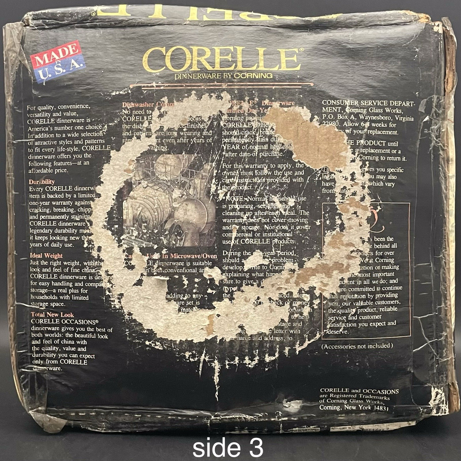 Corelle by Corning 20pc NOS Occasions Country Cornflower Dinnerware Set 1988-93