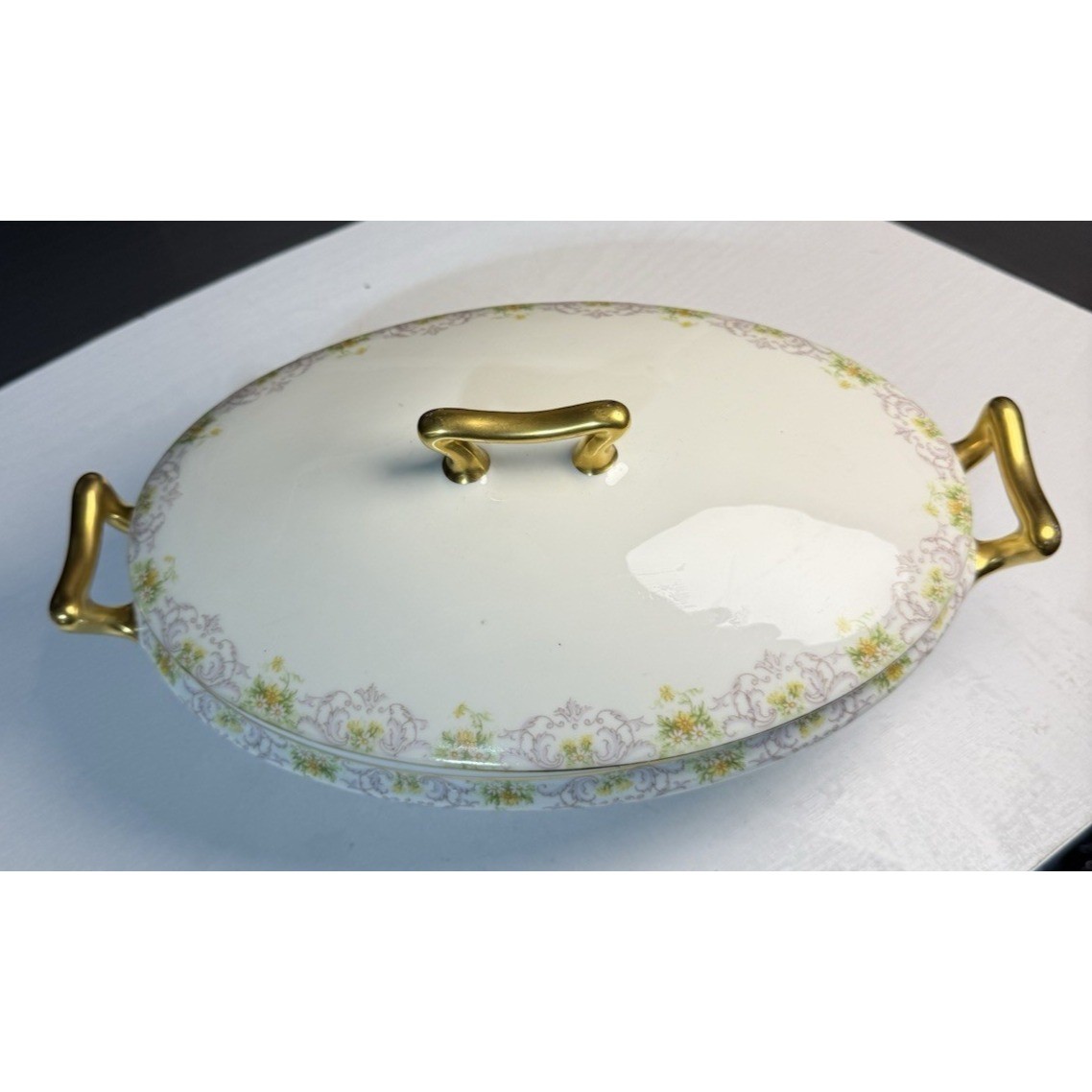 ATQ Limoges Elite Works Bawo & Dotter BWD647 Oval Covered Vegetable Server 12″
