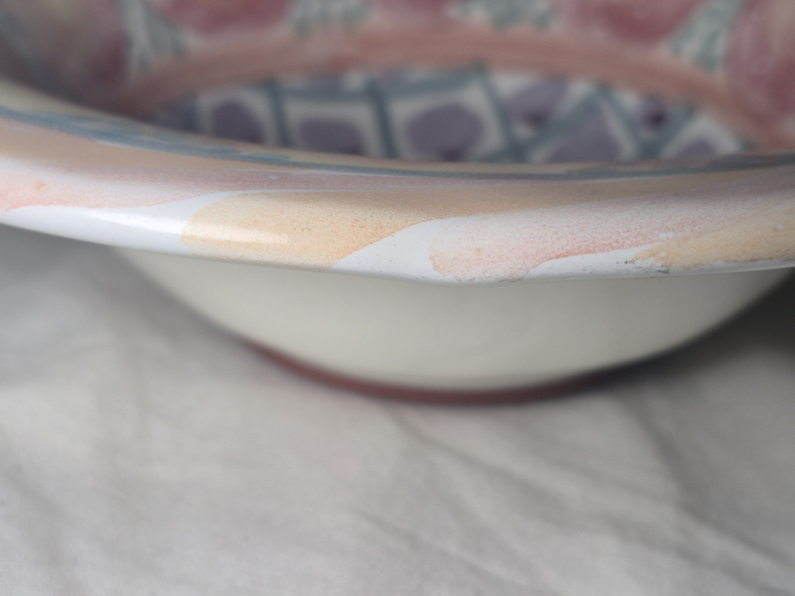 Vintage 1992 MacKenzie-Childs Keukenhof Bowl Flat Rim 8 3/8″ Diameter