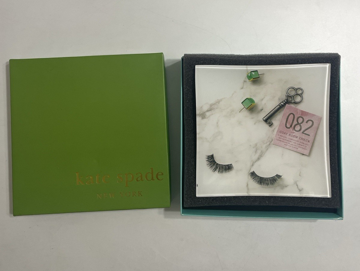 Kate Spade Lenox Snap Happy Eyelashes Key Square Dish Plate 6×6 NIB