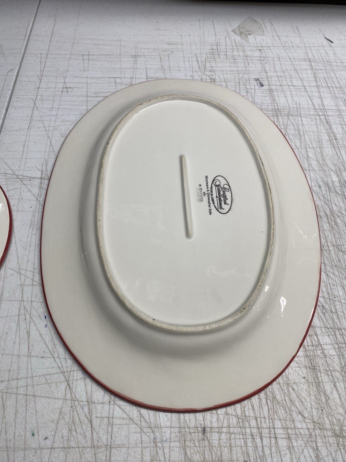 Jennifer Brinley Certified International Oval Serving Platter And Plate