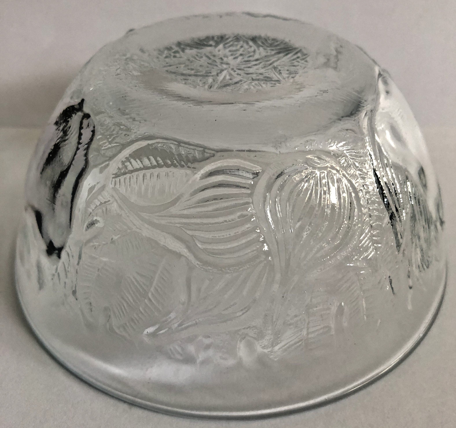 Vtg KIG Indonesia Fruit Garden Bowl 5″ Clear Glass 12 Available Sold Separately