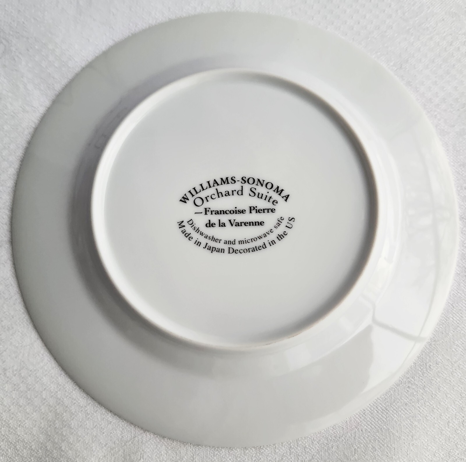 Williams Sonoma Orchard Suite Salad Dessert Plate Fruit Pear Image Script Donne