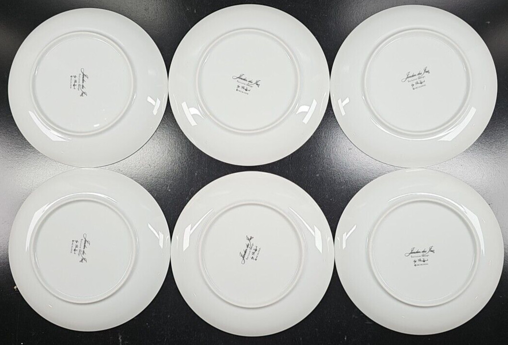 6 Shafford Jardin Des Iris Salad Plate Set Vintage Floral Dishes Japan Retro Lot