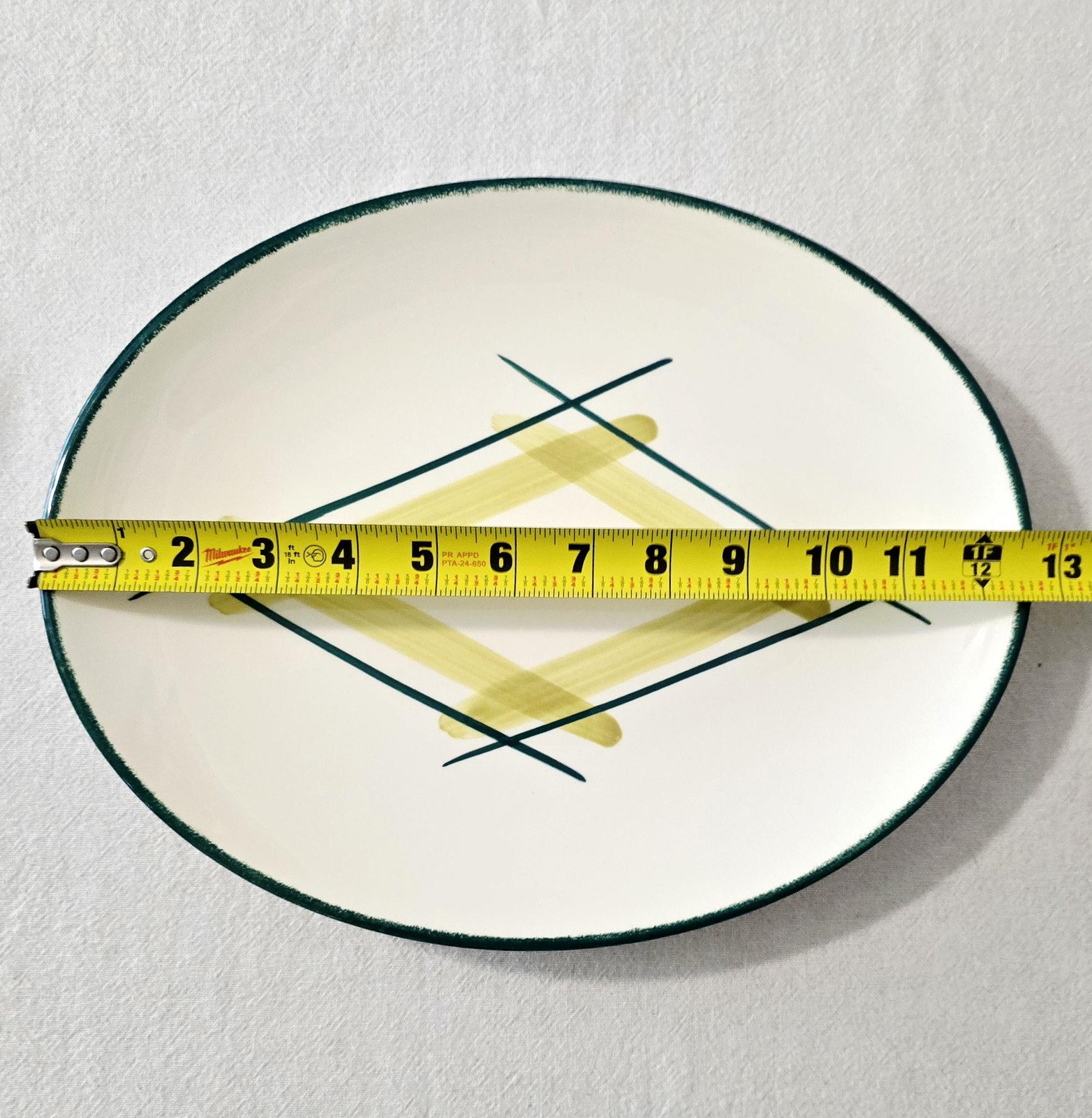 Edwin Knowles Pasadena Green Plaid Dinnerware Replacement Pieces, Mid Century