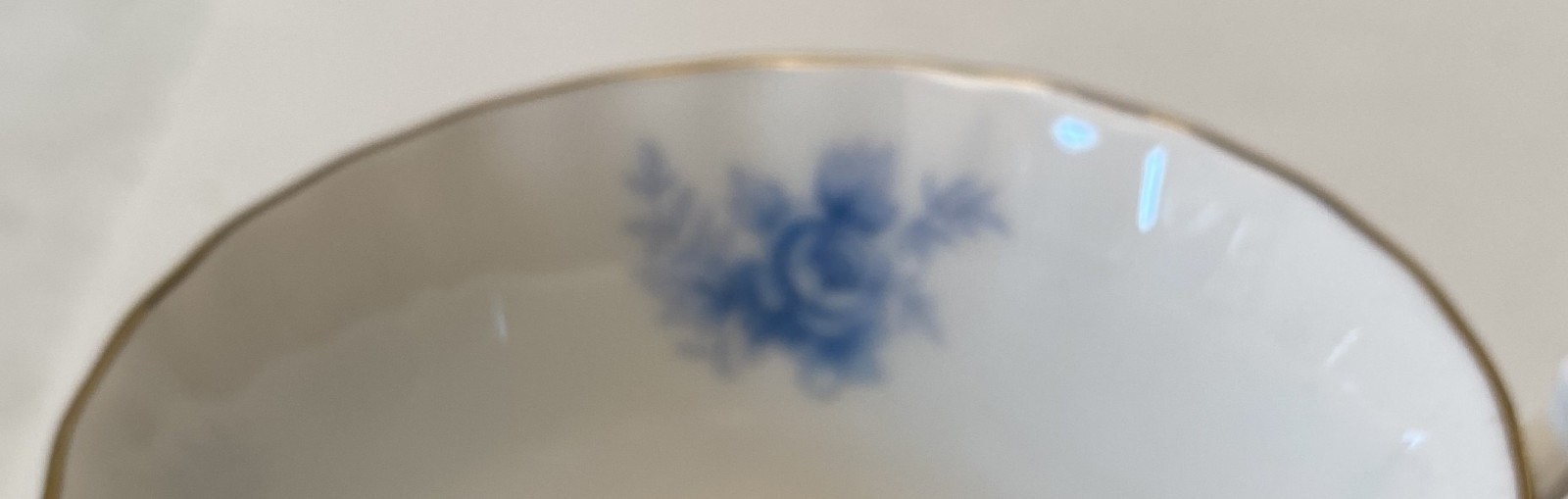 Two (2) Vintage Royal Albert Windsor Rose Blue Footed Cup & Saucer Sets