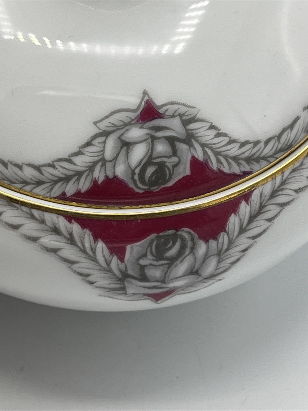 Narumi Victory Rose Sugar Bowl Lid Fine China Made in Japan Discontinued