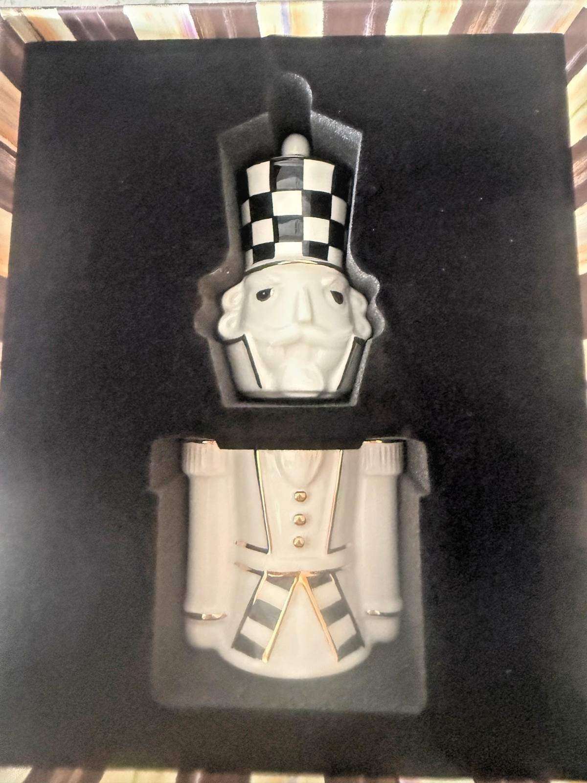 MacKenzie Childs Courtly Noel Nutcracker Salt & Pepper Set
