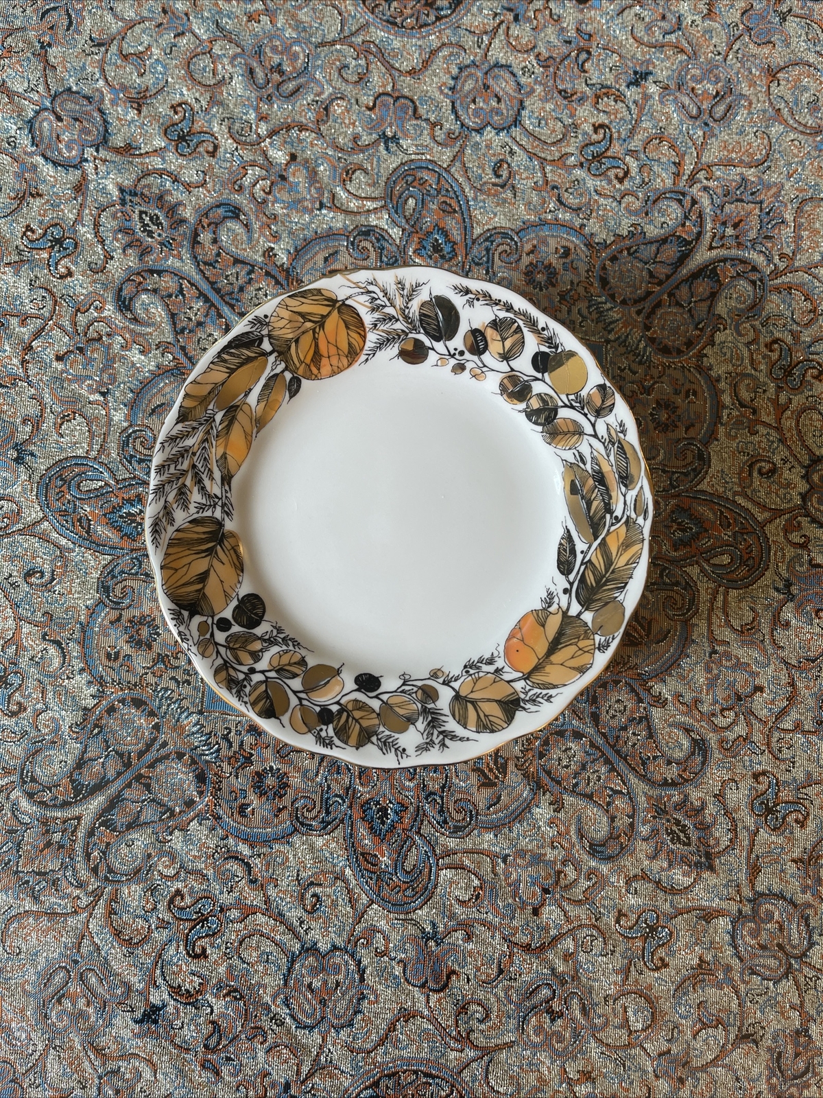 8x Imperial Russian Porcelain Lomonosov Desert Plate Set MY GARDEN 22 Gold