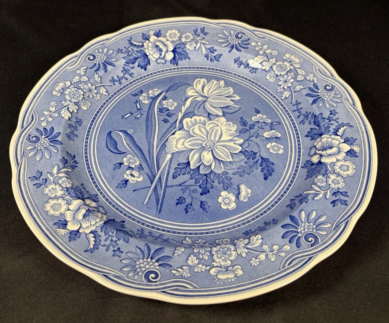 The Spode Blue Room Collection “Botanical” Plate Made In England 10.5″