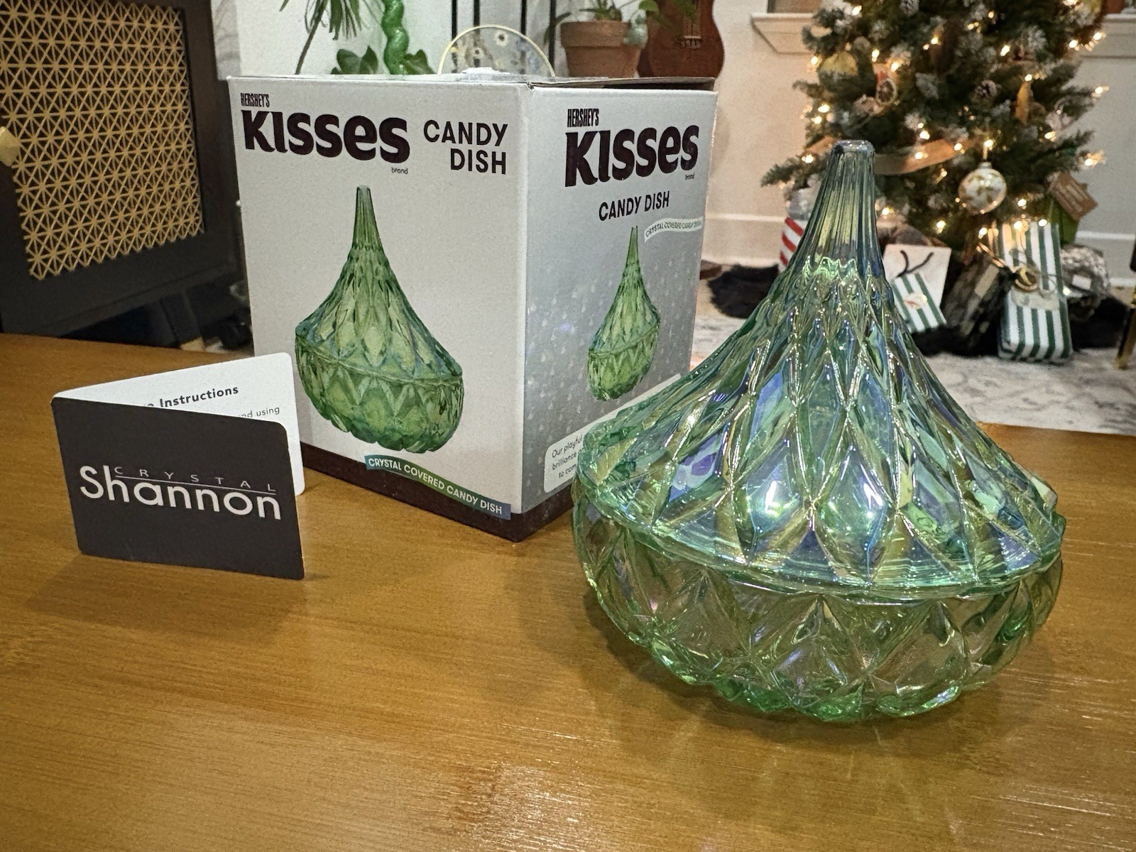 Hersheys Kisses Crystal Covered Candy Dish New In Box