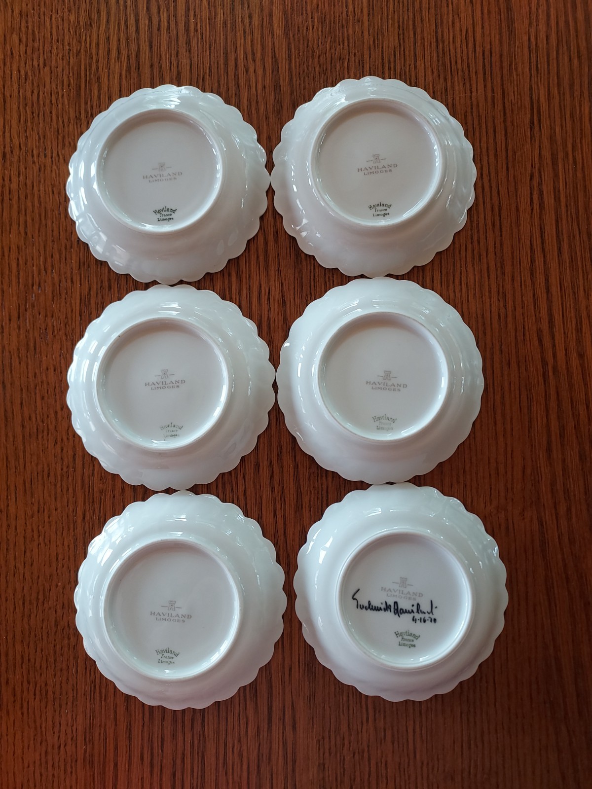 8 haviland limoges plates-Tree of Life- blue on white-6at4.25″+2at5″