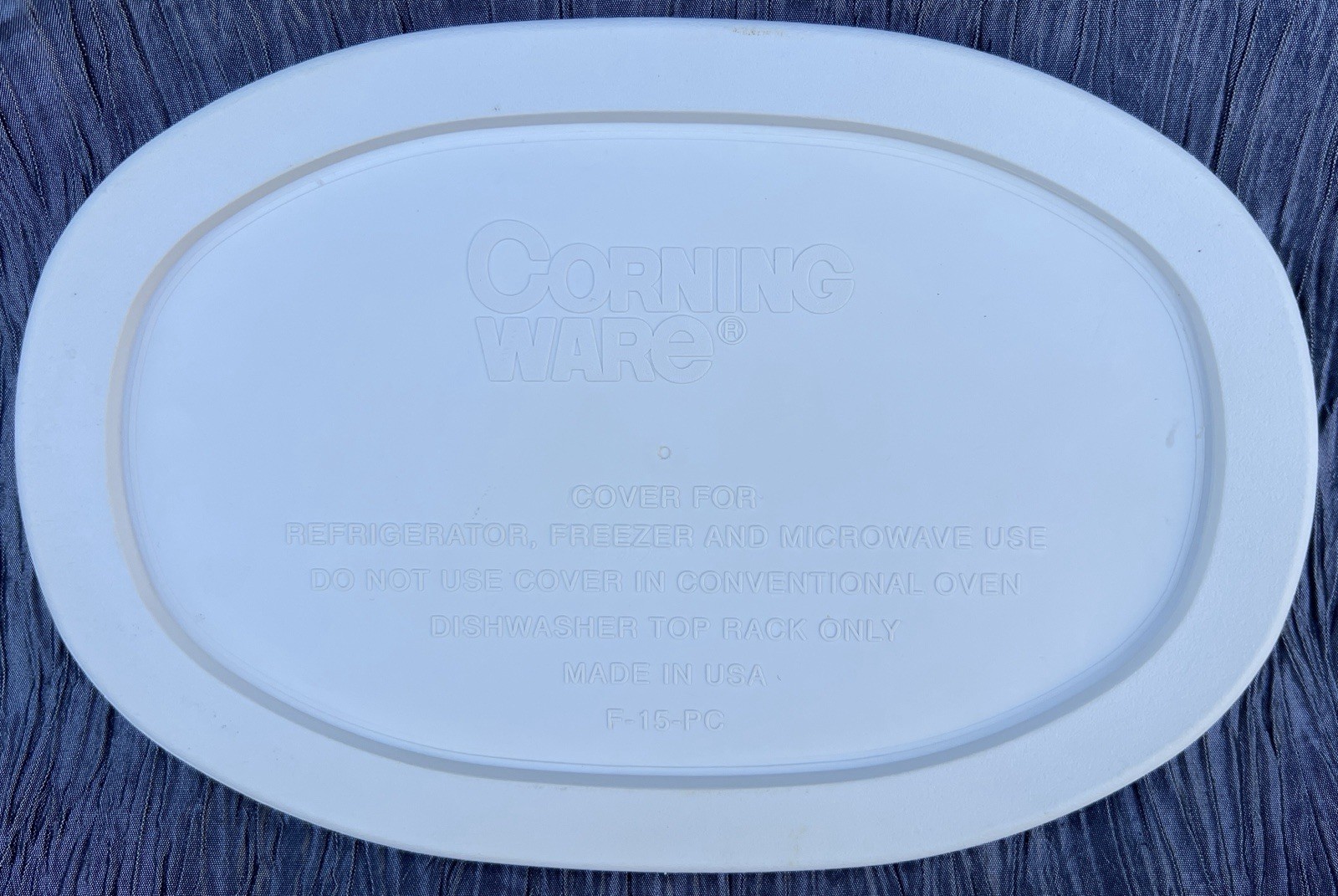 CorningWare F-15-PC Replacement lid Fits 15oz oval casserole dish F-15-B