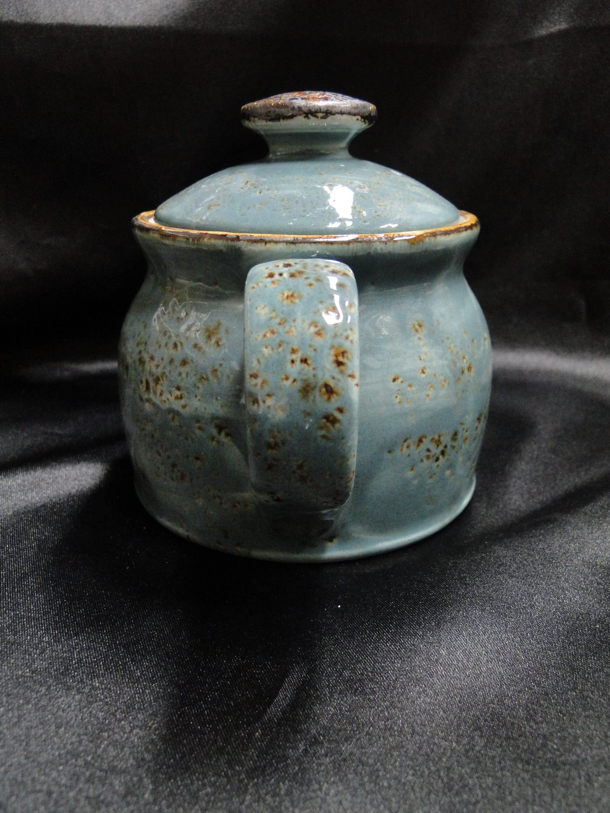Steelite Craft, England: NEW Blue Teapot Club w/ Lid, 4 1/2″, 15 oz
