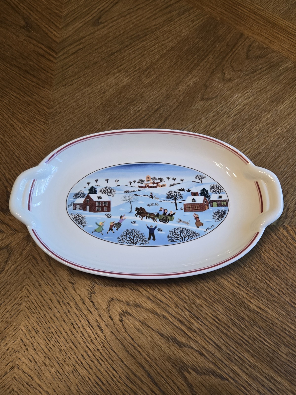 Villeroy & Boch Naif Laplau Christmas Platters Set of 3 Excellent Condition