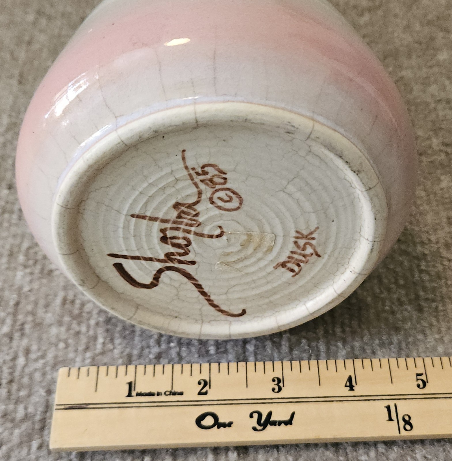 Pye In The Sky Pottery Pitcher Signed Shorba 1985 Dusk Marked Signed 9″