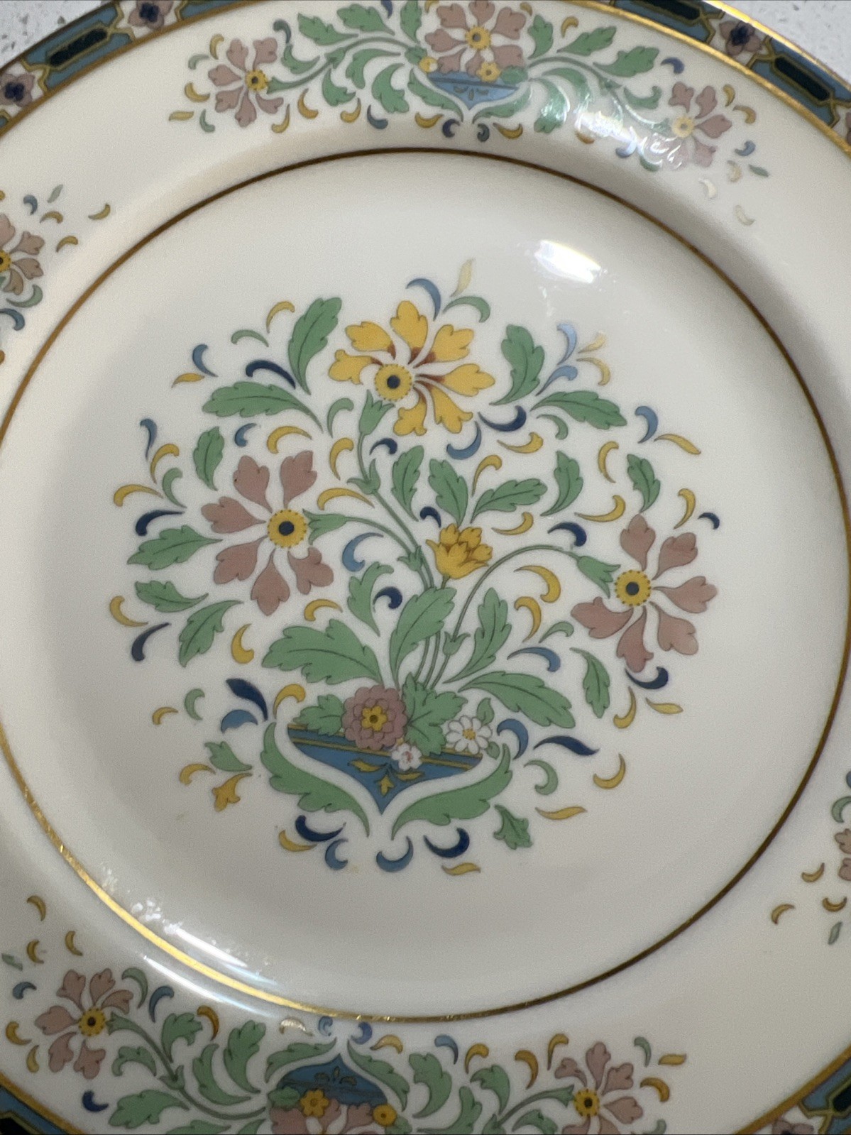 Stunning Vintage Lenox Mystic 1,Salad Plate(s) 8 1/4 Inches, Ivory Gold Floral