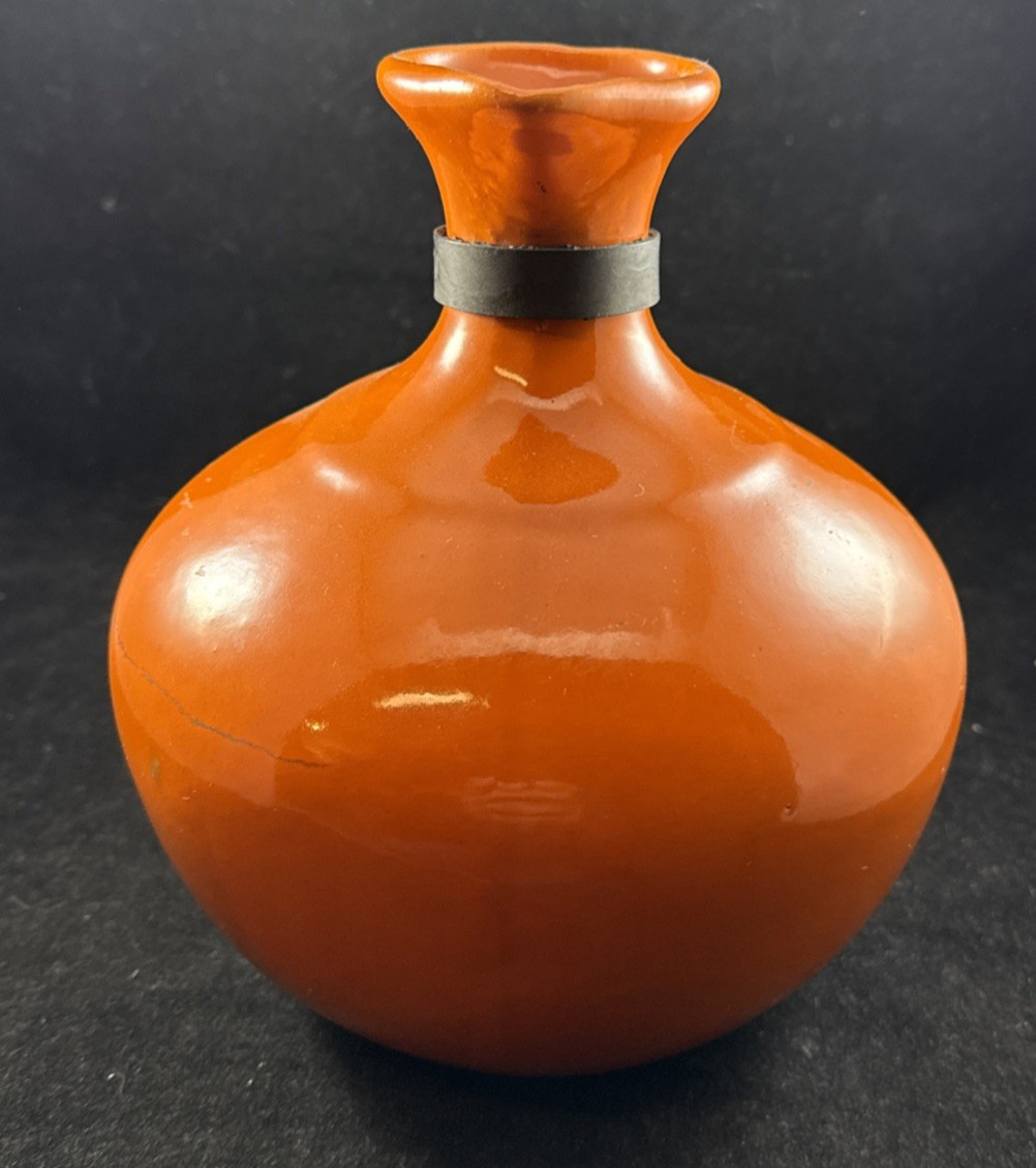 Vintage Hollydale Pottery Early California Orange Carafe 30s-50s