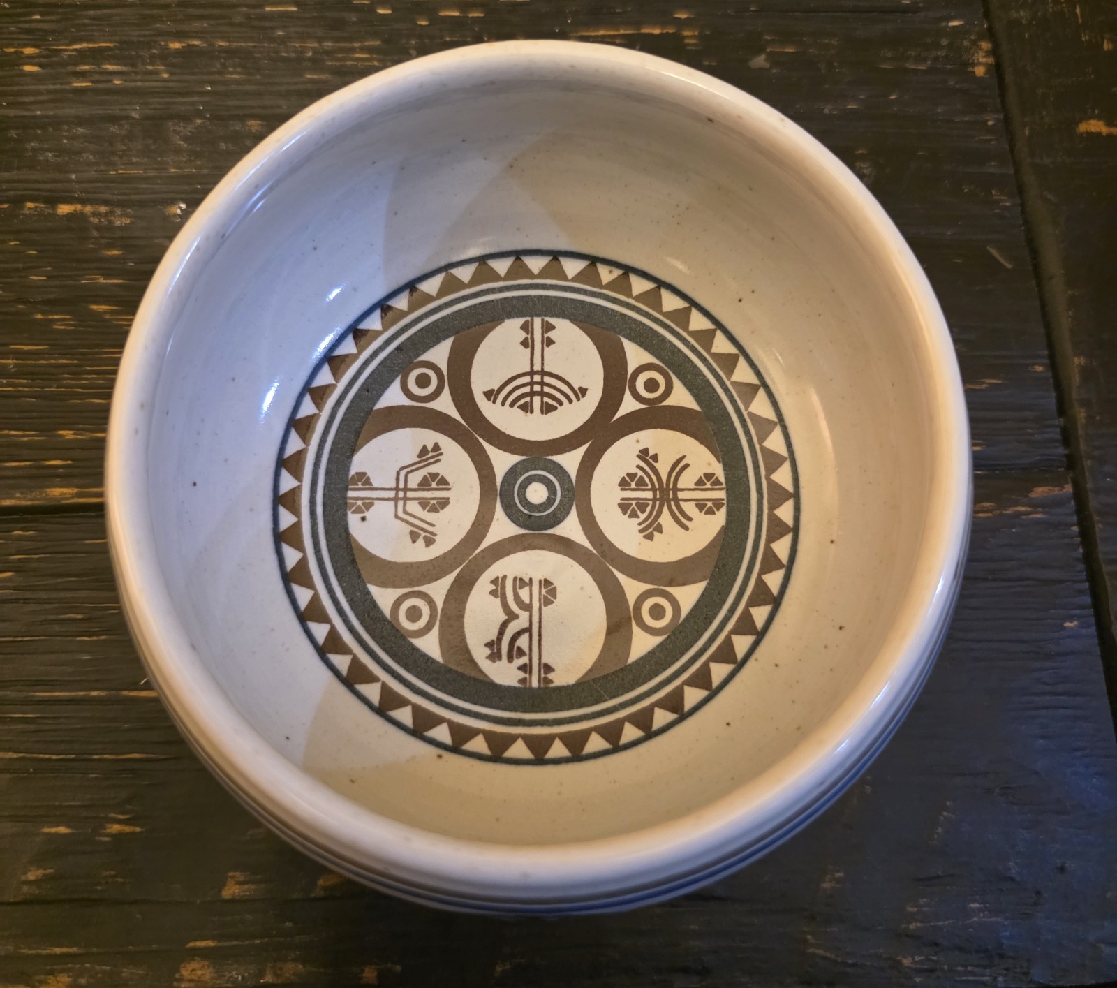 Peter Winquist Inari Pentik Original Grey Ceramic Bowl Finland Scandinavian 1979
