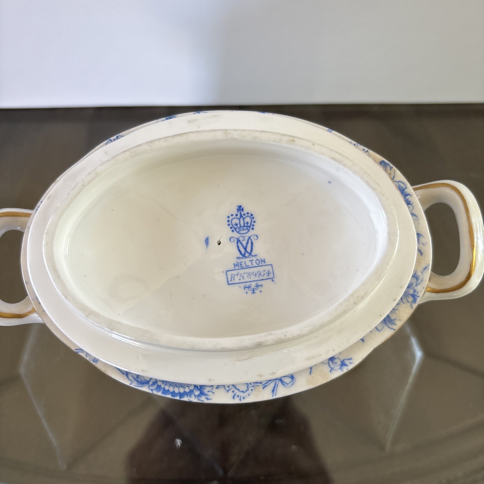 Minton Melton Pattern Blue Transferware Pieces