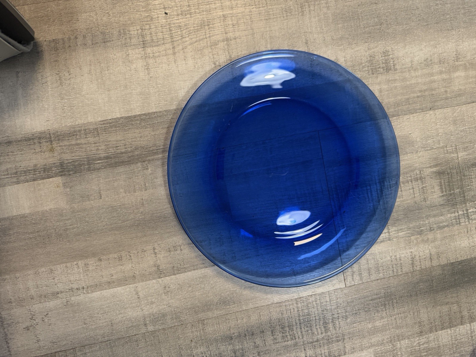 Anchor Hocking Cobalt Blue Glass Dinner Plates 10.5” Set of 4 USA Vintage