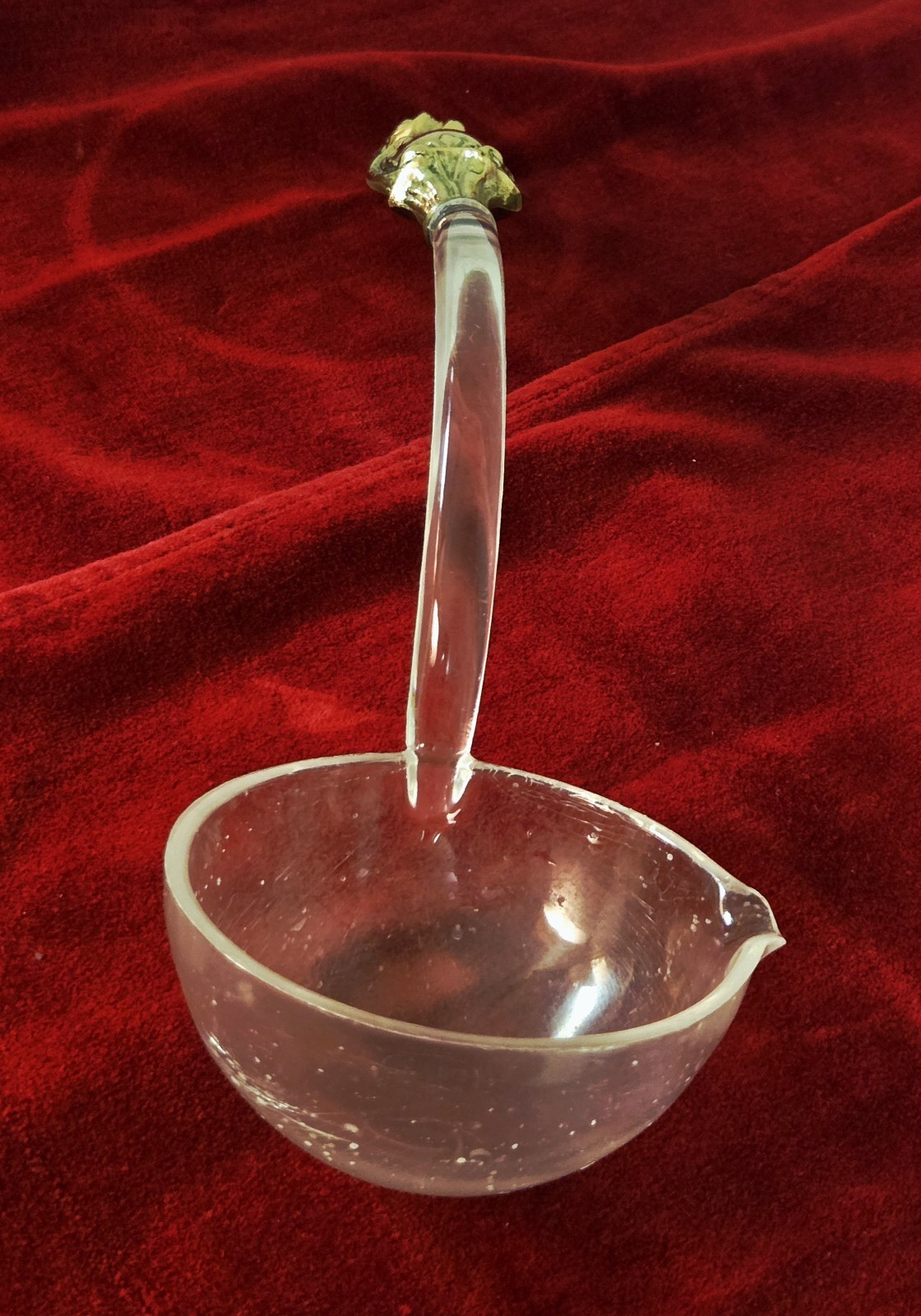 MCM Pitman-Dreitzer Crystal Punch Bowl Set 10 Cups Ornate Metal Stand Ladle Rare