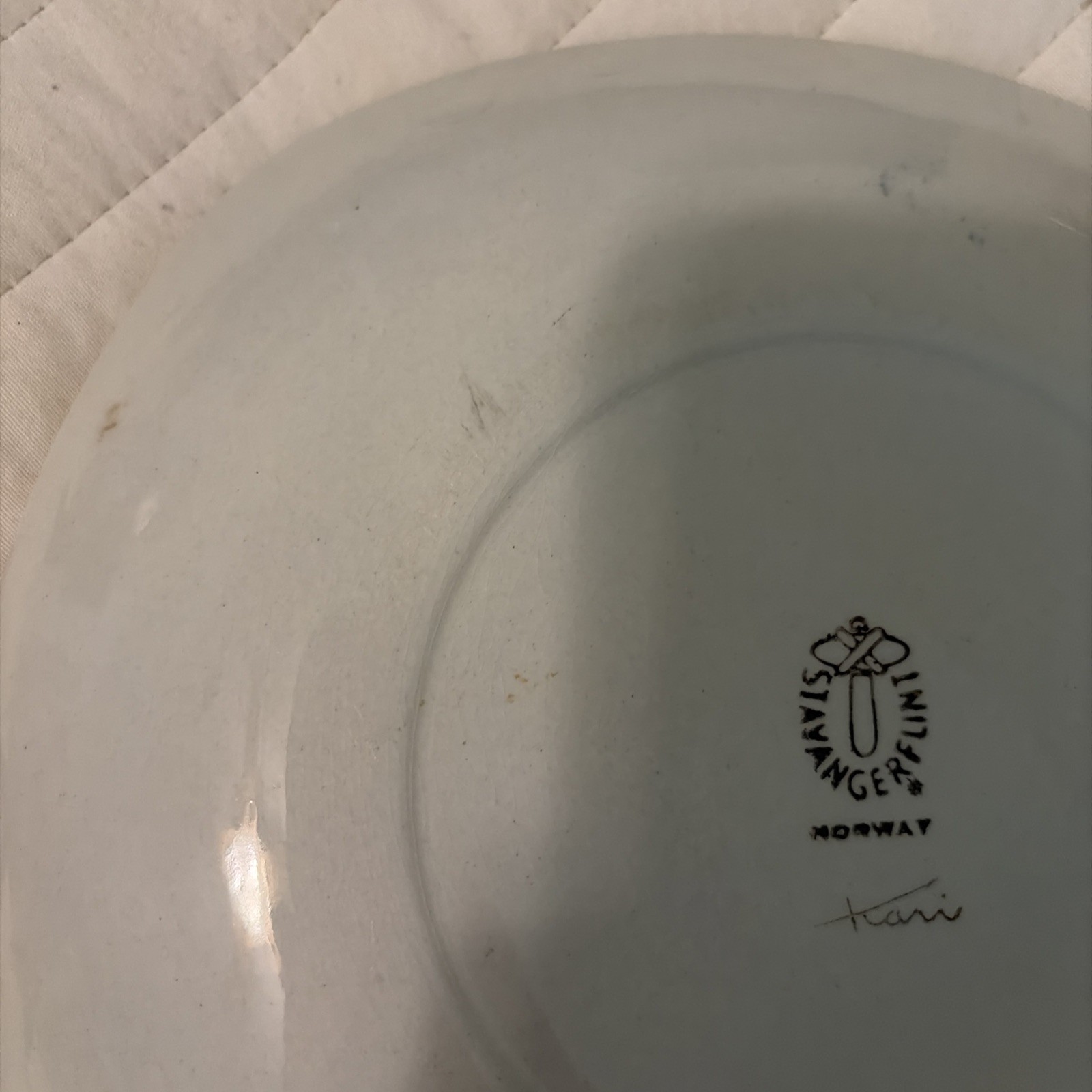 Stavangerflint Kari Nyquist 8″ Fishing Village Plate Made in Norway