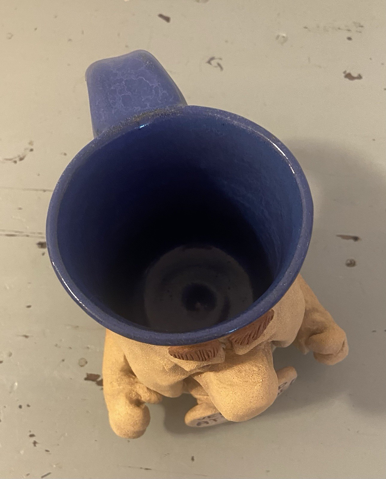 Funny Face Mug Handmade Stoneware 12 oz “MugShotsByDennis”