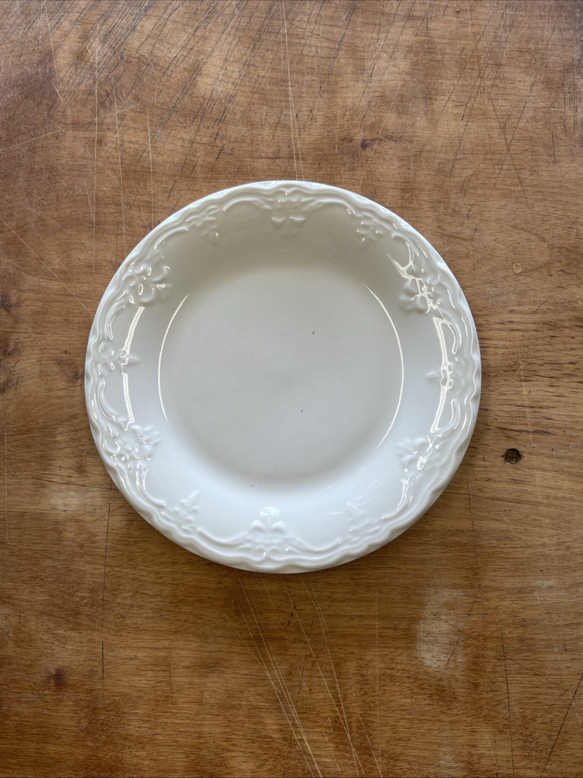 Tabletops VERSAILLES OFF WHITE Salad Plate 8 in Embossed 1 ea 22 available