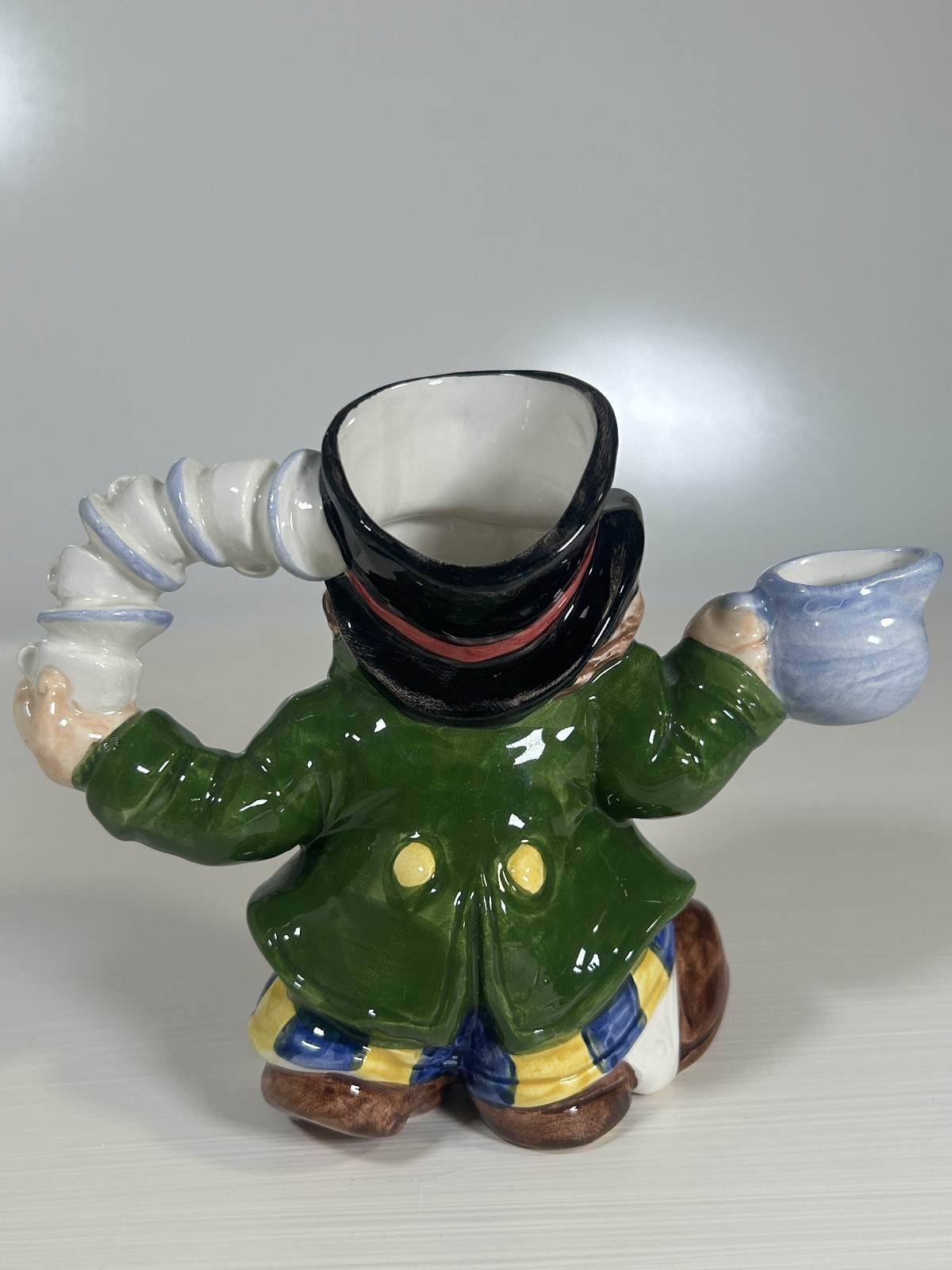 Fitz & Floyd Mad Hatter Creamer Pitcher 1992 Alice in Wonderland Chip