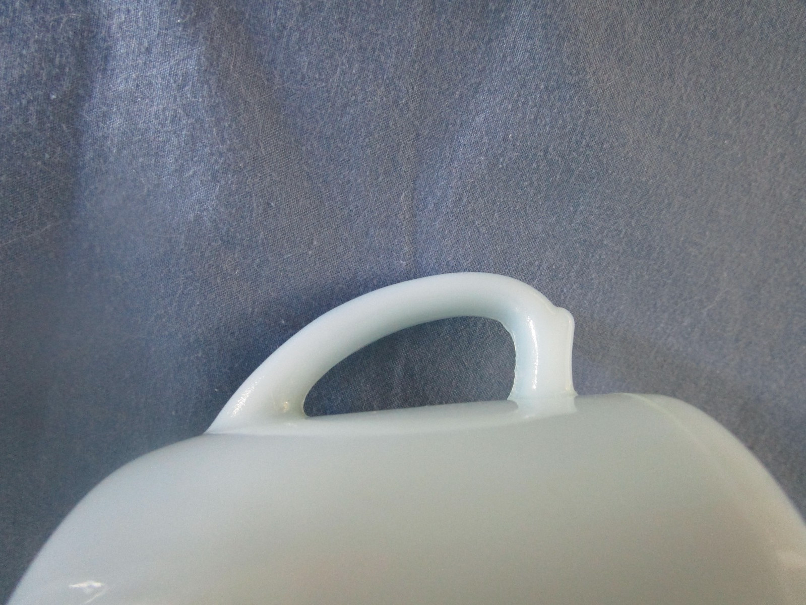 Vintage Fire King Blue Azurite Delphite Creamer and Saucer