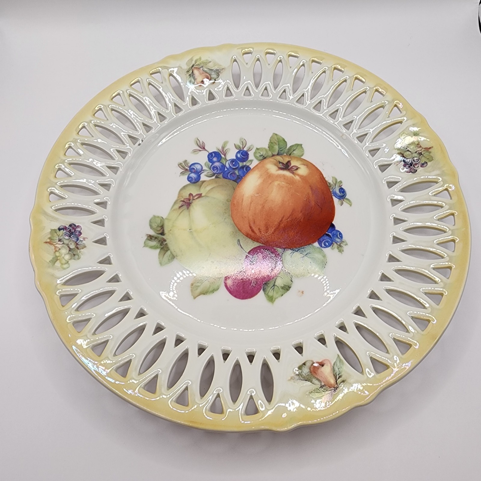 Cico, Bavaria Germany porcelain. Vintage, Pre 1950, Set of 2 plates, fruit